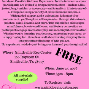 Embellish & Elevate: Personalize Your Piece Creative Wellness Experience