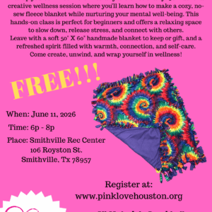 No-Sew Blanket Creative Wellness Experience